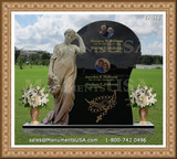 Floral-Saddles-Headstone