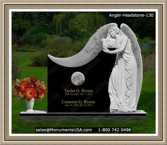 black granite headstones