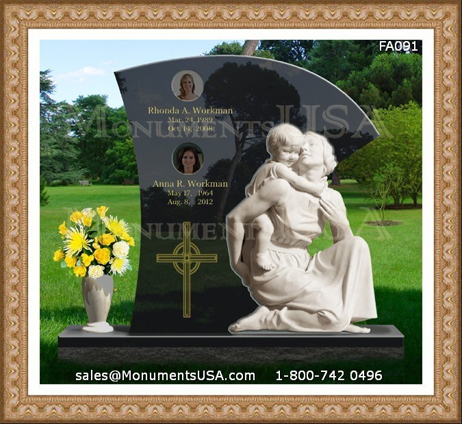 Bronze-Grave-Marker-For-Infant-And-Parents