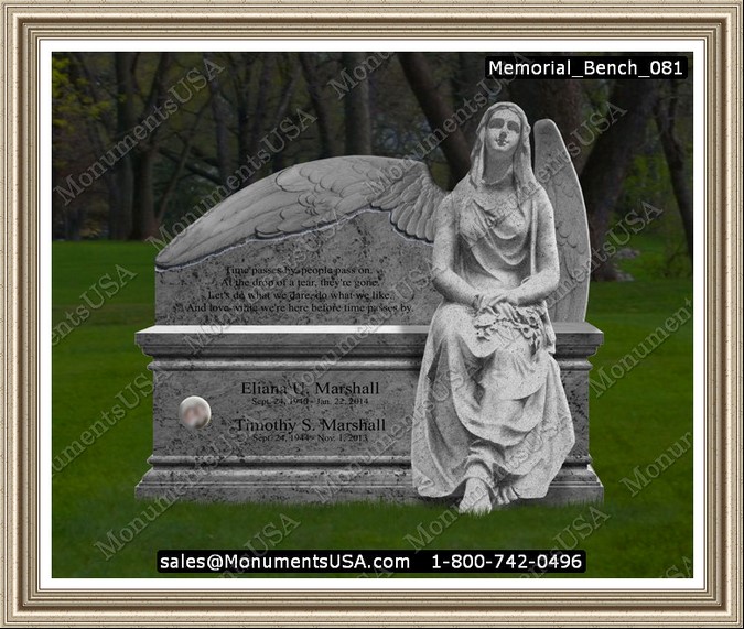 Memeroial-Headstones-With-Bench
