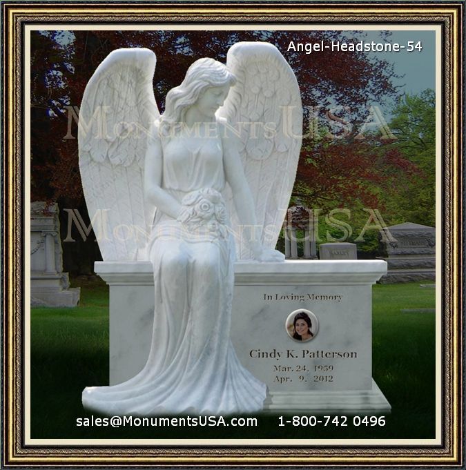 AngelHeadstone54 Angel Monuments Gravestones Headstones Memorials Angel