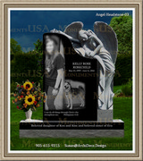    Garden Memorial Stones Weeping Angel Figure 