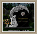    Garden Memorial Stone Weeping Angel Figure 