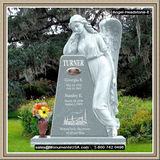    Funeral Headstones Weeping Angel Figure 