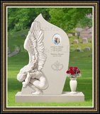    Floral Stones Weeping Angel Figure 