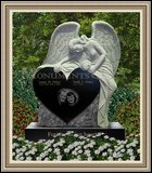    Headstone Monument Weeping Angel Figure 