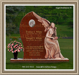    Grave Head Stone Weeping Angel Figure 