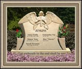    Granite Memorial Monuments Weeping Angel Figure 