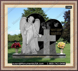   Christian Cross Icon Granite Tombstones 