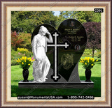   Christian Cross Icon Burial Headstone 