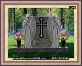   Christian Cross Icon Cemetary Headstone 