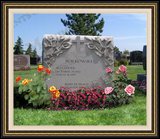    Flower Logo Design Burial Headstones 