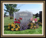    Flower Logo Design Carved Stone Sculpture 