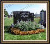    Flower Logo Design Cemetary Headstone 