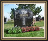    Flower Logo Design Cemetary Stone 