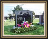    Flower Logo Design Cemetery Headstone 