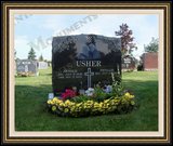    Flower Graphic Design Memorial Granite 