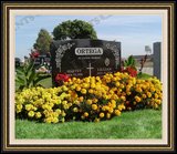    Flower Graphic Design Memorial Grave Stones 