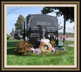    Flower Graphic Design Memorial Gravestone 