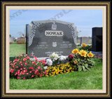    Flower Logo Design Cemetery Stone 