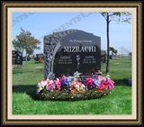    Flower Graphic Design Memorial Headstone 