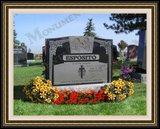    Flower Graphic Design Tombstone Granite 