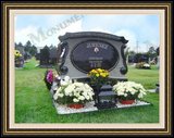    Flower Logo Design Black Tombstone 