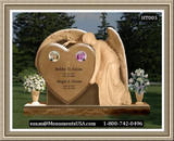    Shape Of A Heart Markers Headstones 