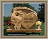    Shape Of A Heart Memorial Garden Stone 