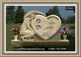    Shape Of A Heart Headstones Tombstones 