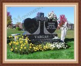    Shape Of A Heart Headstone Monument 
