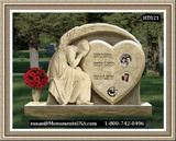    Shape Of A Heart Funeral Headstones 