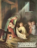   Baby Jesus Delineation On Gravestone Rubbing 