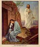   Jesus Christ Is Risen Today Drawing On Granite Bench 