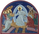  Jesus Christ Is Risen Today Drawing On Cross Stones 
