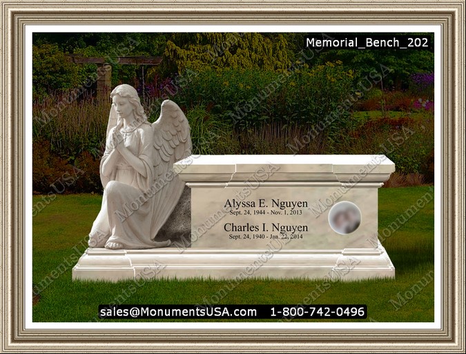 Cemetery-Bench-Granite-Engraved